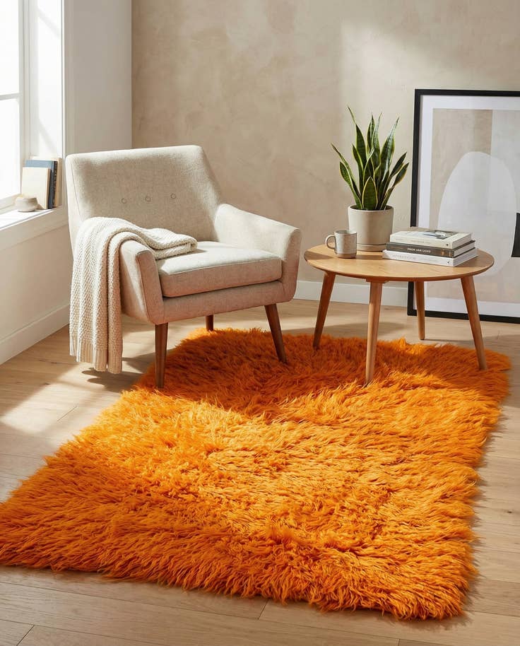 Detail image of 2' 7 x 4' 10 Hand Knotted Moroccan Wool Rug