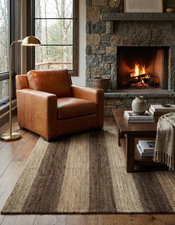 4' 10 x 7' Hand Knotted Modern Ziegler Rug