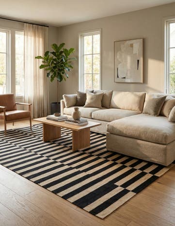 7' x 9' 10 Hand Woven Kilim Modern Wool Rug
