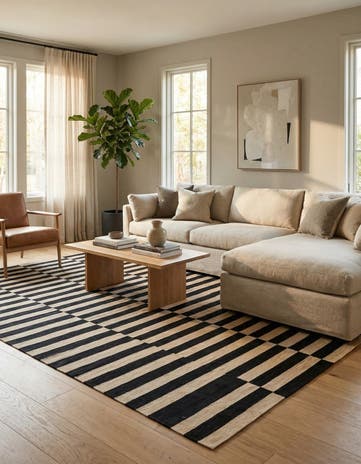 7' x 9' 10 Hand Woven Kilim Modern Wool Rug