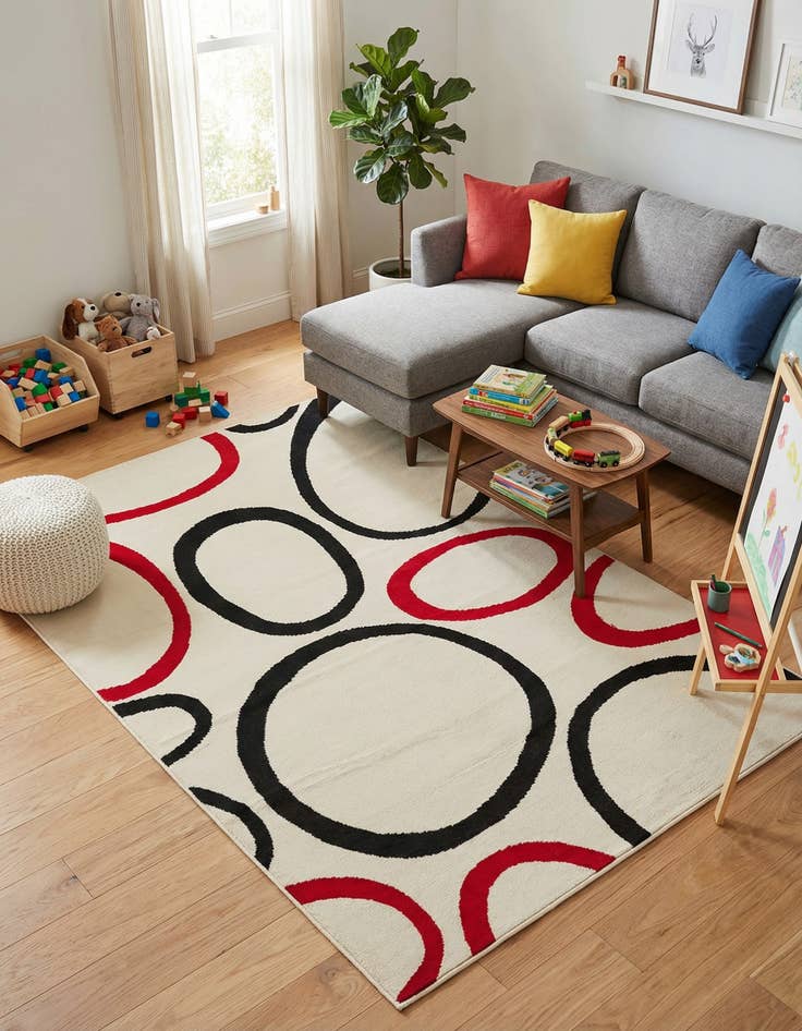 Detail image of 5' 3 x 7' 8 Play Time Rug