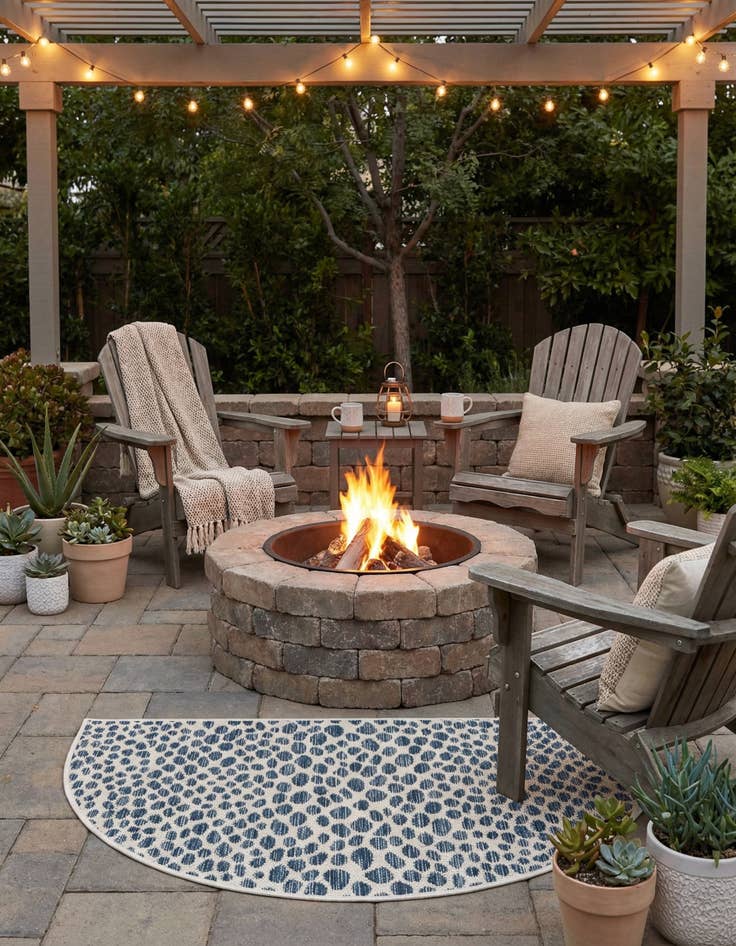 Detail image of 2' 2 x 3' 7 Easy-Clean Jill Zarin Cape Town Indoor / Outdoor Hearth Rug