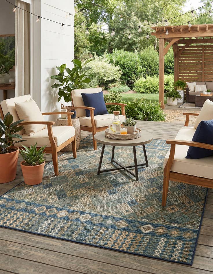 Detail image of 6' x 9'  Washable Baja Indoor / Outdoor Rug