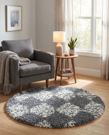  3' 3 x 3' 3 Serenity Shag Round Rug