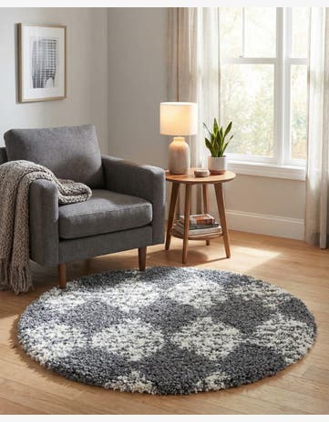 3' 3 x 3' 3 Serenity Shag Round Rug