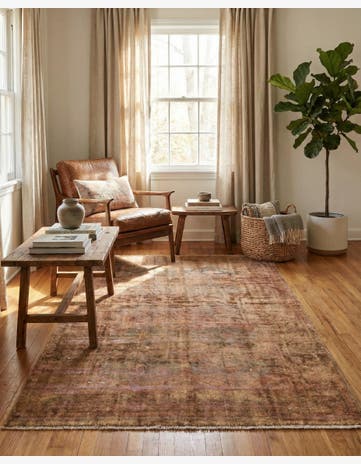 3' 9 x 6' Hand Knotted Ultra Vintage Persian Wool Rug