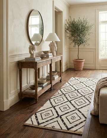 3' 5 x 12' 10 Hand Knotted Moroccan Wool Runner Rug