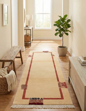 2' 8 x 6' 10 Hand Knotted Darya Wool Runner Rug