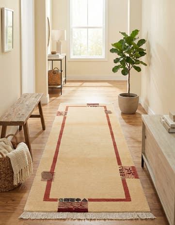 2' 8 x 6' 10 Hand Knotted Darya Wool Runner Rug