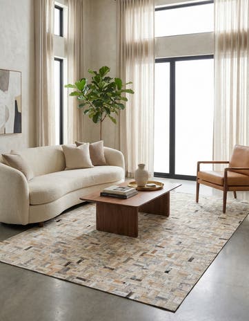 4' 11 x 8' 1 Cowhide Stocks Rug
