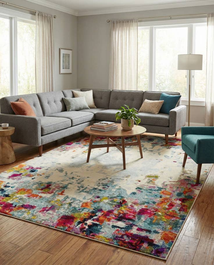 Detail image of 7' x 10' Washable Theia Rug