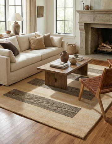 5' 7 x 8' Hand Knotted Kashkuli Gabbeh Wool Rug