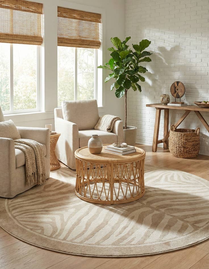 Detail image of 10' x 10' Safari Round Rug