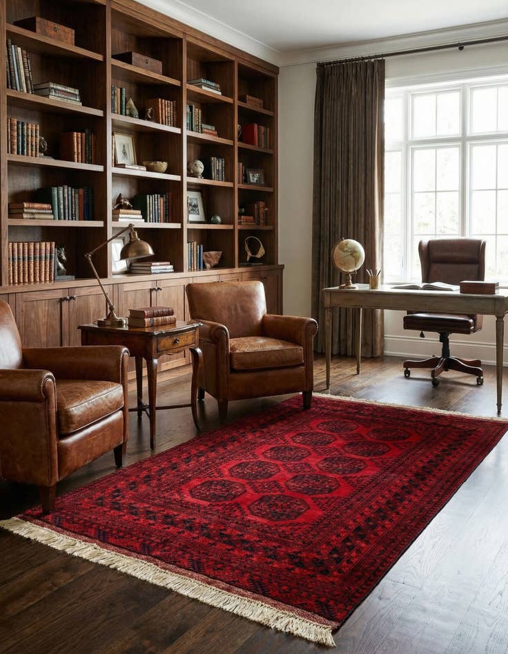 Detail image of  4' 2 x 7' 1 Afghan Wool Rug