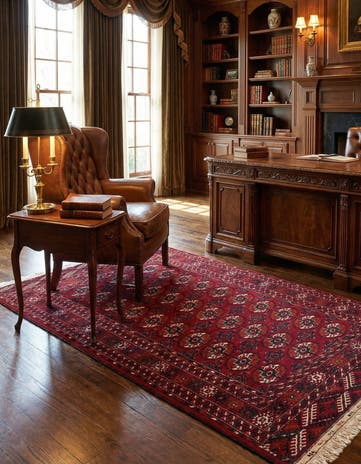 3' 11 x 6' Hand Knotted Bokhara Oriental Wool Rug