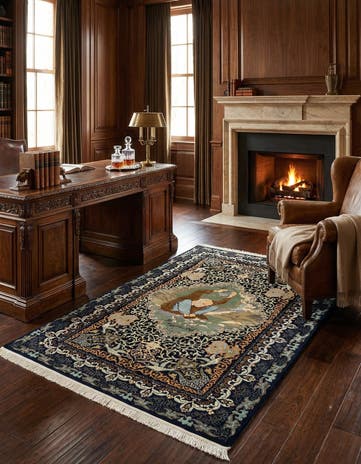 4' 5 x 6' 11 Ghom Rug