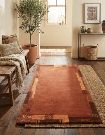 2' 4 x 4' 7 Hand Knotted Nepal Wool Runner Rug
