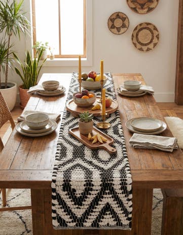 1' 2 x 8' Hand Woven Chindi Jute Table Runner Rug