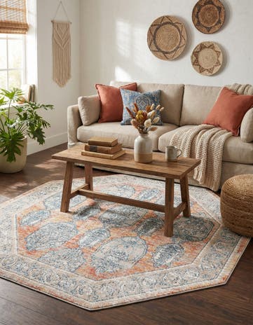 Brick Red Lola Octagon Rug