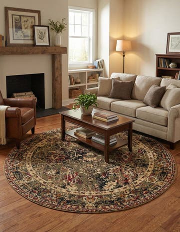 5' 3 x 5' 3 Saturn Round Rug