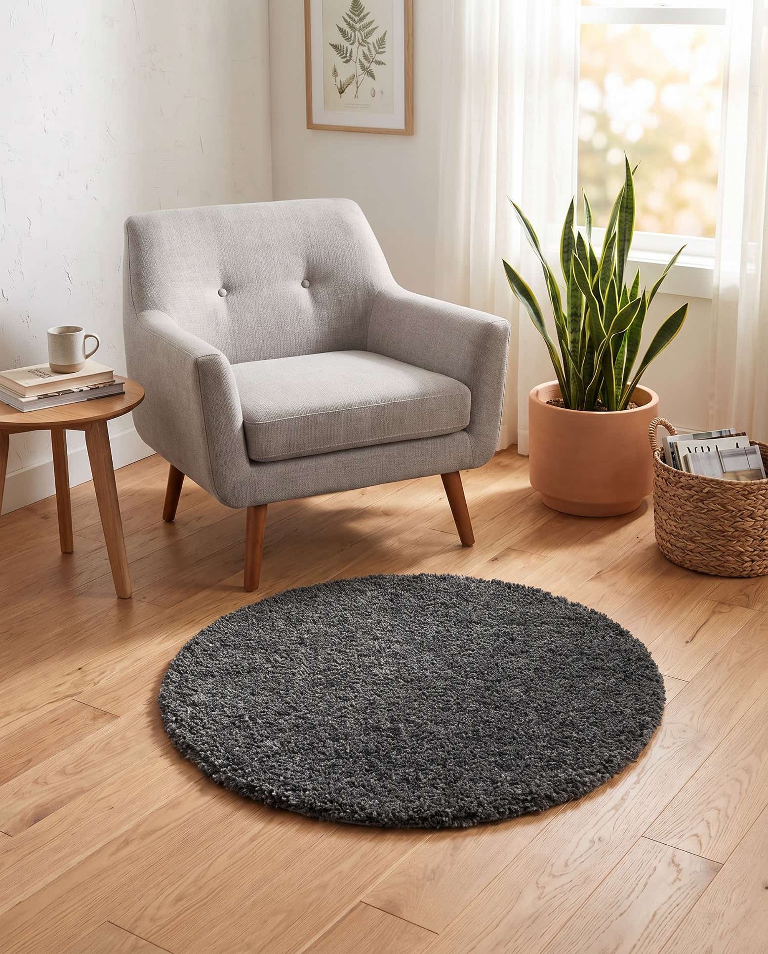 3' x 3' Zermatt Shag Round Rug