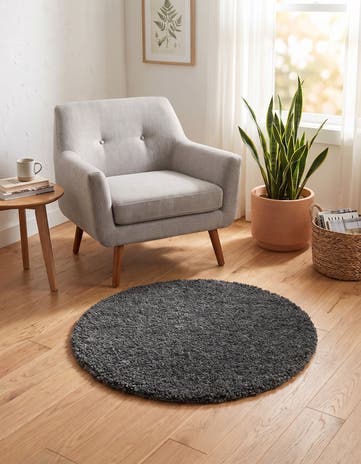 3' x 3' Zermatt Shag Round Rug