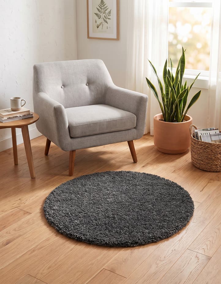 3' x 3' Zermatt Shag Round Rug