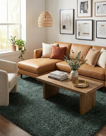 Rosemary Green Jill Zarin Shaggy Chic Square Rug