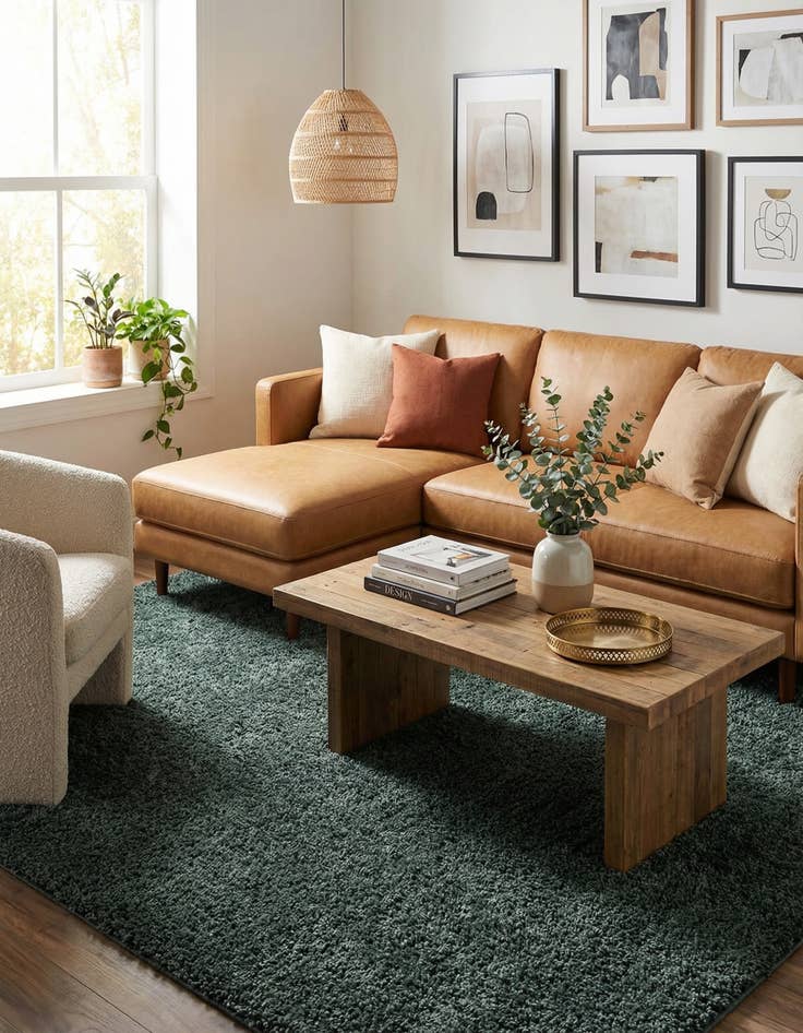 Detail image of  7' 10 x 7' 10 Jill Zarin Shaggy Chic Square Rug