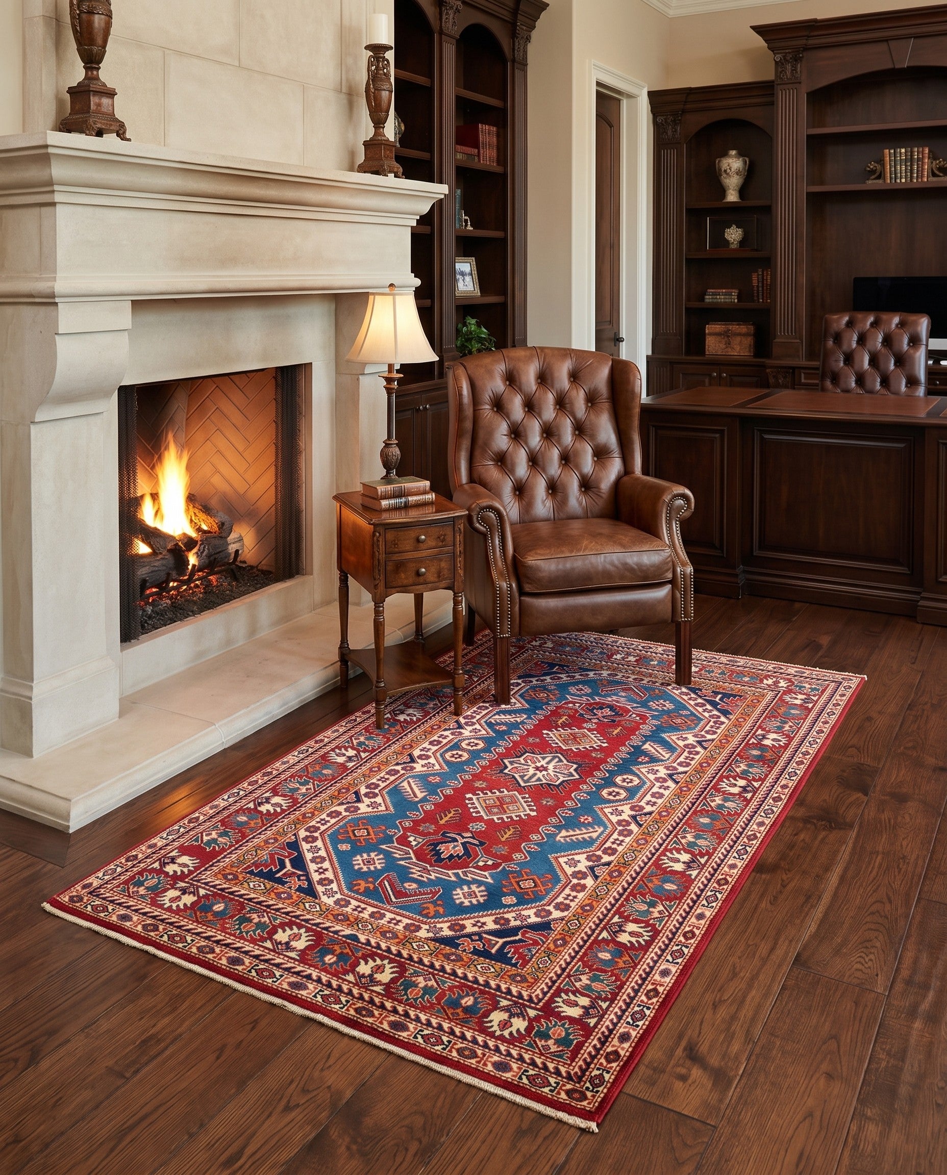 4' x 6' 3 Hand Knotted Shirvan Rug