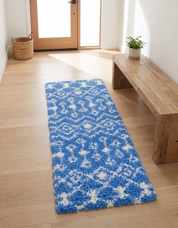 2' x 5' Moroccan Trellis Shag Runner Rug