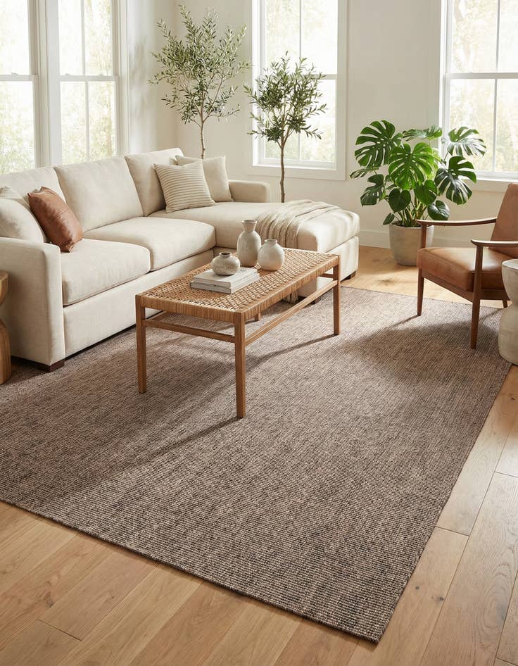 Detail image of 7' 10 x 10'  Washable Solid Indoor / Outdoor Rug