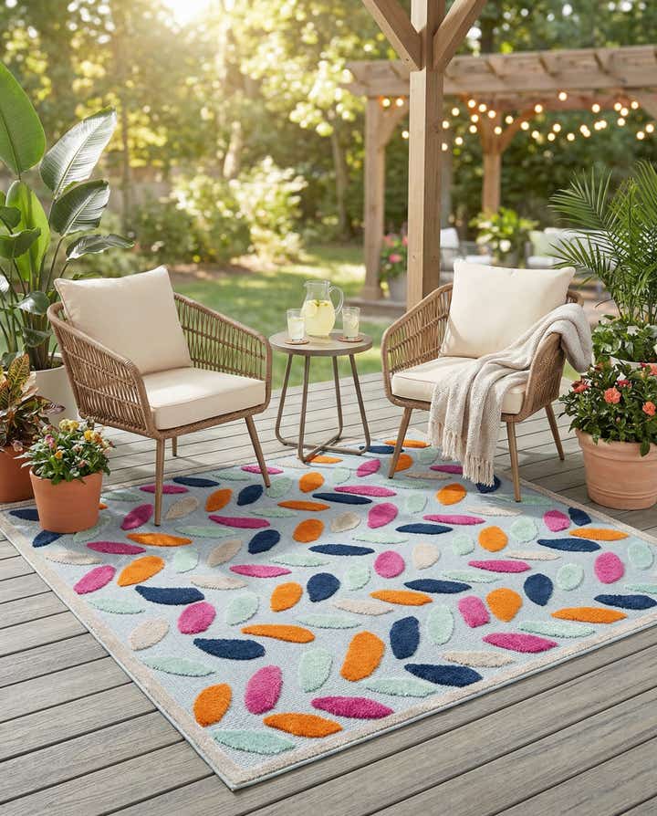 5' 3 x 5' 3 Easy-Clean Aruba Indoor / Outdoor Square Rug