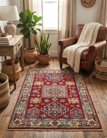 2' 10 x 4' 1 Hand Knotted Kazak Rug