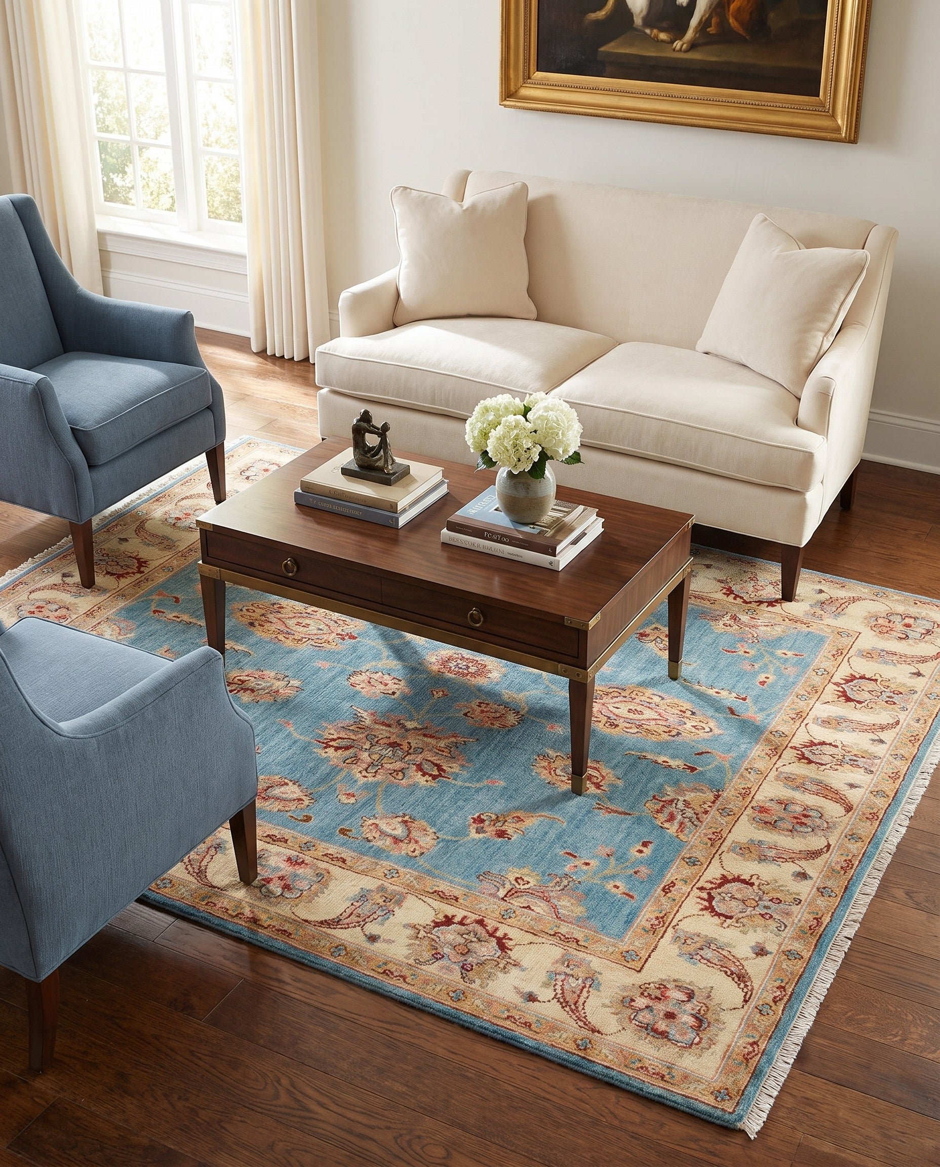 5' 1 x 6' 7 Hand Knotted Ziegler Rug