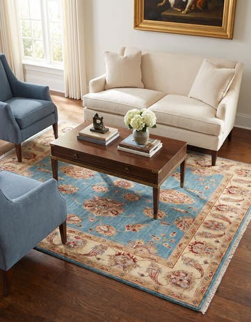 5' 1 x 6' 7 Hand Knotted Ziegler Rug