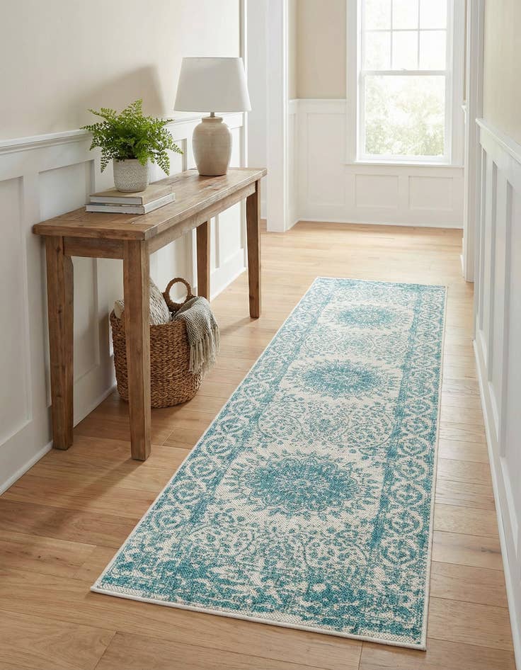 Detail image of  2' x 8'  Washable Traditional Indoor / Outdoor Runner Rug