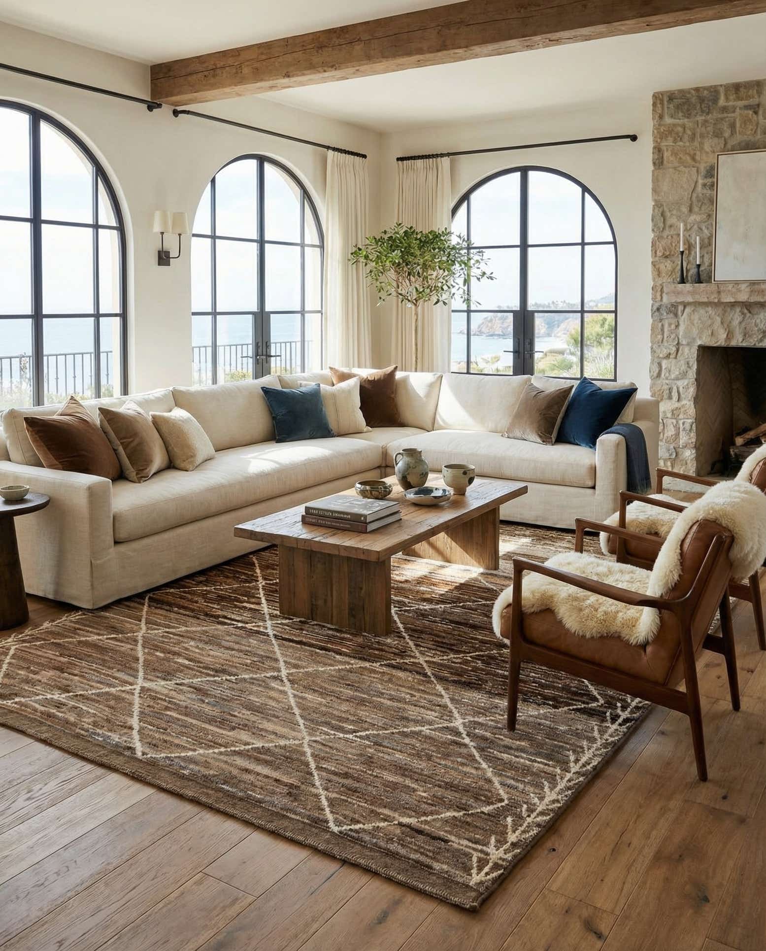 8' 2 x 10' 2 Hand Knotted Moroccan Wool Rug