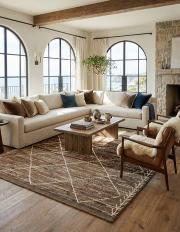 8' 2 x 10' 2 Hand Knotted Moroccan Wool Rug