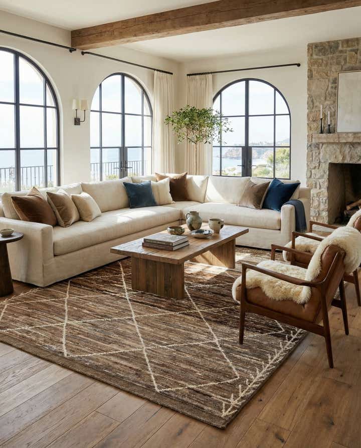 8' 2 x 10' 2 Hand Knotted Moroccan Wool Rug