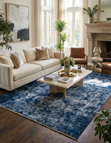 6' 2 x 9' 7 Hand Knotted Ultra Vintage Persian Wool Rug