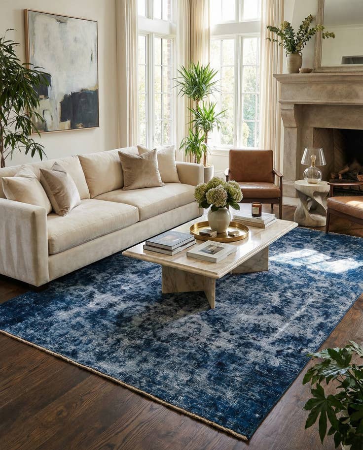 Detail image of 6' 2 x 9' 7 Hand Knotted Ultra Vintage Persian Wool Rug