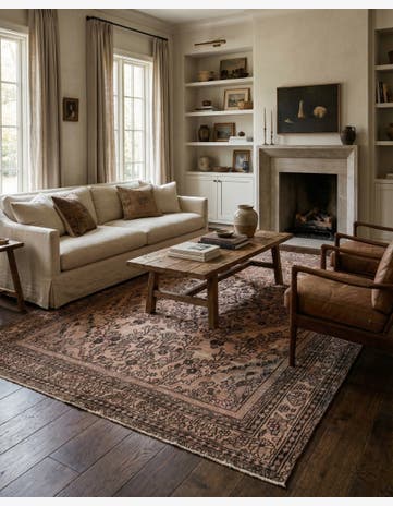 6' 6 x 9' 7 Hand Knotted Ultra Vintage Persian Wool Rug