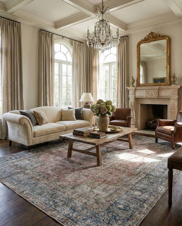 Detail image of 9' 6 x 12' 8 Vintage Royal Wool Rug