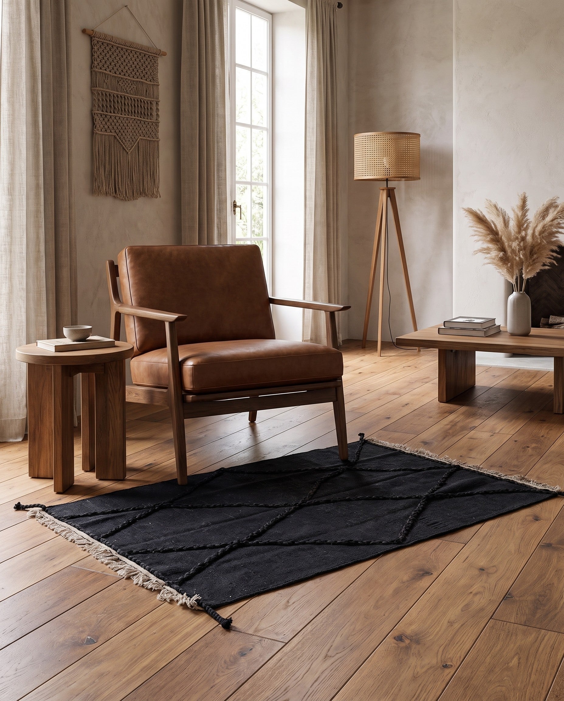 3' 8 x 5' 3 Hand Woven Kilim Modern Wool Rug