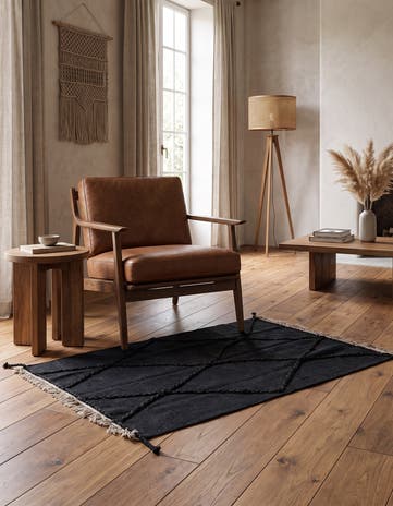 3' 8 x 5' 3 Hand Woven Kilim Modern Wool Rug