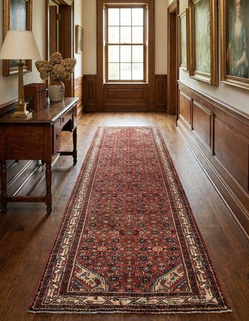 3' 5 x 9' 8 Hamedan Wool Runner Rug