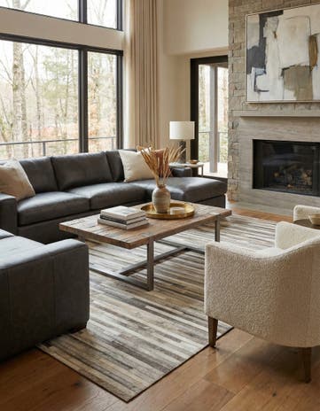 5' 4 x 7' 6 Cowhide Rug