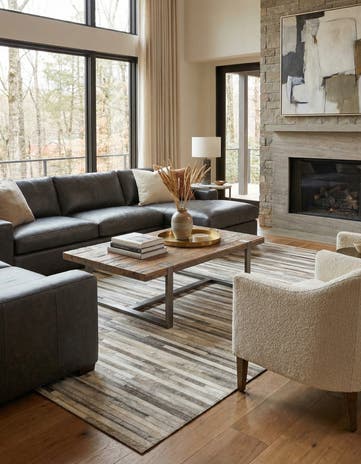 5' 4 x 7' 6 Cowhide Rug