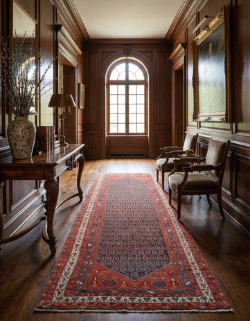 6' 6 x 16' 6 Hand Knotted Endjalas Persian Wool Runner Rug